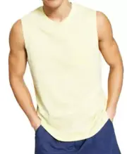 Sun+Stone Mens Sleeveless Pajama Top Yellow Pineapple Sun Wash Size Small