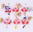 lot anime kirby Plush mix Keychain Key Chain Girl boy Keyring party gift 6pcs