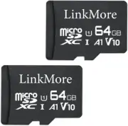 64GB XV11 Micro SD Card (2Pack), A1, UHS-I, U1, V10, Class 10 Compatible, Read S