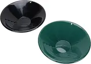 Gold Panning Kit, Gold Panning Kits 2Pcs 26.5cm Gold Pan ABS 90° Thread Gold Washing Pan Set for Beginners Black Green for Adults and Kids, Gold Prospecting Tools