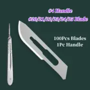 Sterile Surgical Blades with FREE Scalpel Knife Handle #4 Medical Dental Tools