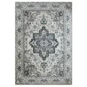 Cream Blue Renna Vintage-Style Floor Area Traditional Soft Rug Carpet