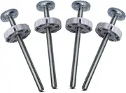 SHYUJAJIE Universal Baby Gate Threaded Spindle Rod, Baby Gate Wall Protector,M8 (8mm) Replacement Bolt Part for Baby & Pet Safety Gates, Extra Long Baby Tension Gate Extender (White, 4Pcs)