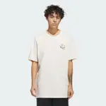 【ADIDAS 愛迪達】上衣 男款 短袖上衣 運動 三葉草 SHMOO G SS TEE1 米白 IU0092