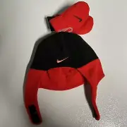 Nike Swoosh 2 Piece Trapper Hat & Mittens Fleece Set NEW WITH TAGS