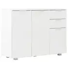 Sideboard High Gloss White 107X35x80.5 Cm Wood Sideboards & Buffets