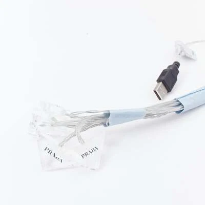 PRADA Plexiglas Fairy Lights clear acrylic black logos USB fairy LED lights