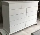 Chest of Drawers Jackie Style New 1800mm wide 11 drawers White