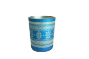 BLUE SNOWFLAKE Design VOTIVE with Tea Light - Candle Holder (CLOSEOUT)