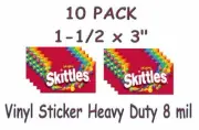 10 PACK Vinyl Sticker 1.5 x 3 Bulk Vending Candy Machine Labels