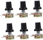 Anneome Rotary Potentiometer Knobs Ohm 10 Pieces Potentiometer Cap for Amplifiers and Lighting Control