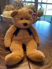 Ty Beanie Buddies Fuzz the Beanie Baby Bear 1999 14” Plush Bear MWMT