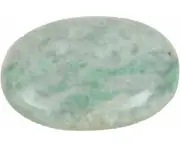 Loo Natural Green Amazonite 27.15 Ct. Certified Cabochon Oval Shape Loo Gemstone AXC-930
