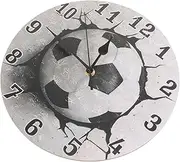 Toyvian Unique Football Design Wall Clock Large Digital Silent Mechanism Home Office Decor