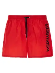 [Dsquared2] Dsquared2-Midi Boxer Shorts Beachwear Rosso-Uomo 46IT Red