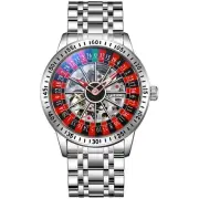 Mens Gambling Automatic Mechanical Skeleton Hollow Waterproof Luminous Watch ...