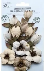 3 Pack Little Birdie Denny Paper Flowers 13/Pkg-Ivory Pearl DENNY-88842