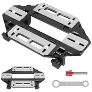 Wood Door Hinge Jig Lock Guide Plate Router Bit Woodworking Slotting Locator
