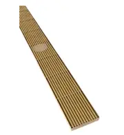 Brushed Gold 600-1800mm DIY Grill Drain Floor Waste