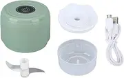 Electric Garlic Chopper Mini - USB Rechargeable Portable Processor for Onions and Ginger, Design for Camping and Outdoor Activities (Green)