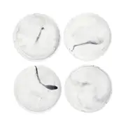 Vietri Florentine Wooden Accessories Marble Look Coasters, Set of 4