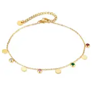 Steel Stones Anklet