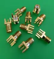 (2 PCS) SMA Female Panel PCB Mount Solder Connector - USA Seller