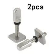 2Pcs Silver Surfboard Tail Fin Screw Quick Fit Fin Nut & Bolt Stainless Steel