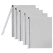 5 Pcs Report Covers with Swing Clip, Plastic Presentation Folders, Grey