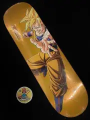 RARE Primitive DBZ DragonBall Z Paul Rodriguez Skateboard Deck GOKU Pink Stain