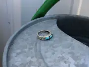 Stamped Zuni Stacker Ring - Size 6