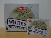 White Sage ~ Incense Cones Full Box - 12 Packs x 10 Cones HEM ~Total 120 Cones