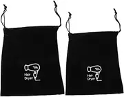 WOFASHPURET 2pcs Hair Dryer Storage Bag Drawstring Pouch for Hair Dryers Styler Holder