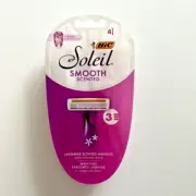 BIC Soleil Women's Disposable 3 Blade Razors | Smooth Scented/Twilight 4 Pack