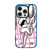 iPhone 16 Pro Impact Ring Stand Case MagSafe Compatible Flowery by Mel Stringer