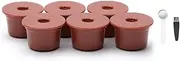 Qresthusa 6PCS Reusable Coffee Filter Capsules for Caffitaly S21 S22 Refillable Food Grade Plastic Coffee Pods Refill Capsule