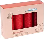 Mettler Seralon No.100 200 m Red Thread Kit - 4 Spools