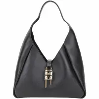 在飛比找Yahoo奇摩購物中心優惠-GIVENCHY Hobo 中型 4G掛鎖鱷魚紋壓花拼粒面小