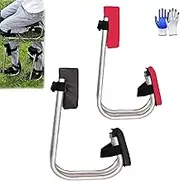 Kneeling Device for Gardening, Ergonomic Knee Seat for Gardening, Labor-Saving Garden Kneeler and Seat, Portable KneeSeatfor Prevent Leg Numbness (Black+Red)