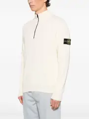 [Cp Company] Cp Company-Greystone Melange Cotton Zipped Hooded Sweatshirt-Uomo S STAND
