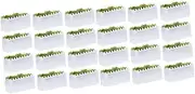 24 Pcs White Planter Indoor Plant Pots Models Decor House Plants Indoors Live Accessories Out Door Furniture Sand Table Mini Ornament Micro Landscape Micro Accessory