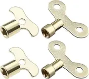 eMagTech 4PCS Faucet Key Radiator Valve Key 6mm 7mm Square Opening Keys Water Tap Knob Switch Multi-Functional Key Plumber Tool for Factory Garden Public Place Home