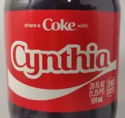 Share A Coke With Cynthia 2025 Personalized Gift Coca Cola Bottle