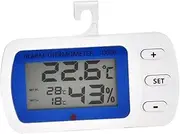 CIYODO 1PC Digital Indoor and Outdoor Thermometer with High and Low Temperature Alarm Kitchen and Refrigerator Use Temperature Display LED Indicator