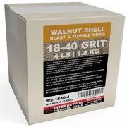 4 lbs or 1.8 kg Ground Walnut Shell Media 18-40 Grit - Fine Walnut Shells for...