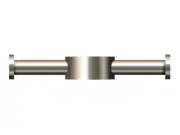 Milli PURE VERTICAL HEATED TOWEL RAIL ROBE HOOK Brushed Nickel