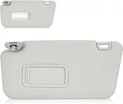 Hurotoms Left Driver Side Sun Visor with Mirror,Without Light for Subaru Forester 2009 2010 2011 2012 2013 Visor Assembly, Replacement 92011SC033LO, Grey