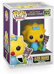 [Epic Collectibles] Pop The Simpsons: Treehouse of Horror - Alien Maggie Simpson Vinyl Figure Bundle with Compatible Funko Box Protector