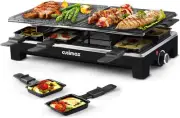 Raclette Table Grill, Indoor Grill Electric Grill, Portable Korean BBQ Grill wi