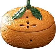 Tangerine Shape Mosquito Coil Holder Ceramics Hollow Cover Suitable for Mosquito Coil Incense Home Decoration